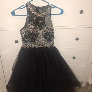 Women’s Dancing Queen size XS black jeweled dress